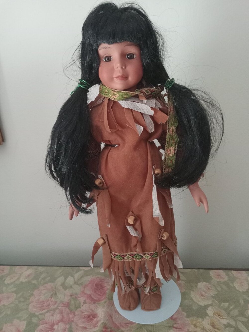 Native American Doll on a Stand